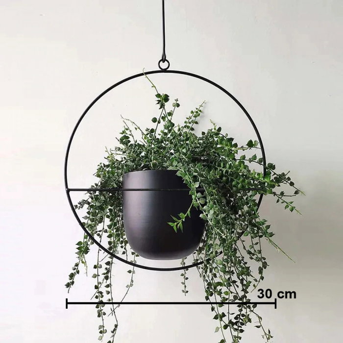 Aberto Design Jardinera de Metal Negra 25 x 25 x 25 cm